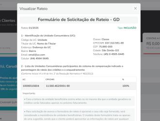 Rateio Automatizado